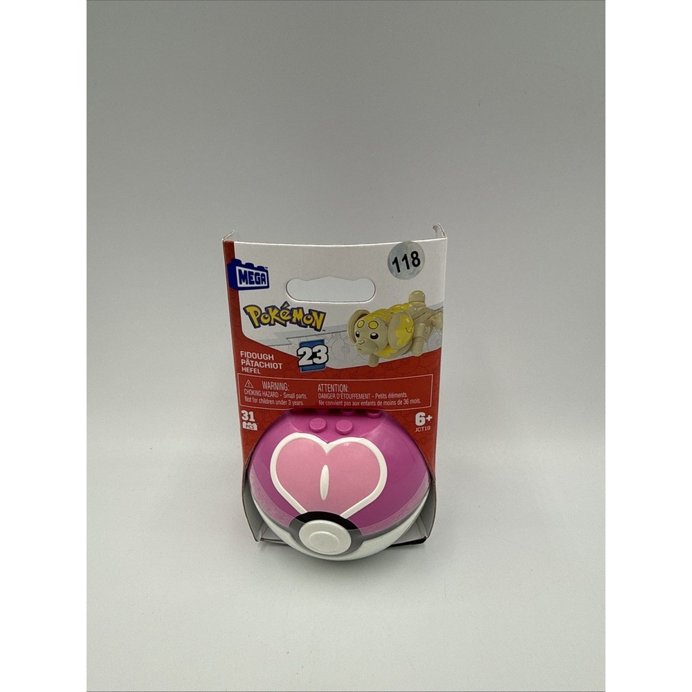 NEW MEGA Construx Pokemon Fidough Series 23 JCT19 Pokeball Poke Ball SEALED